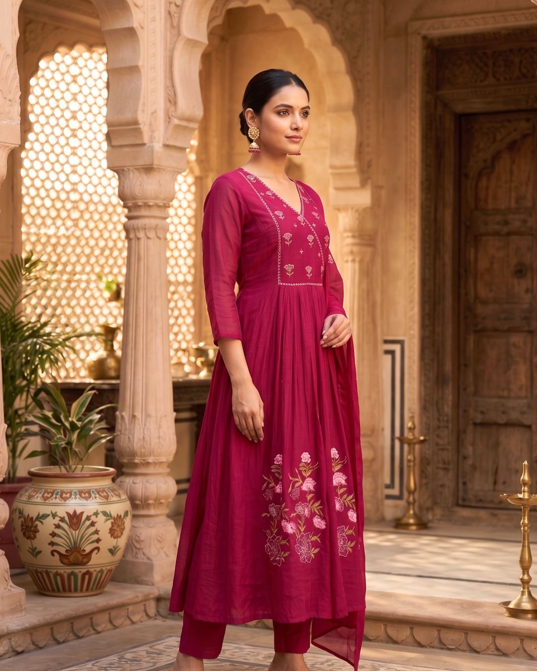 Mustard Silk Fusion Dress